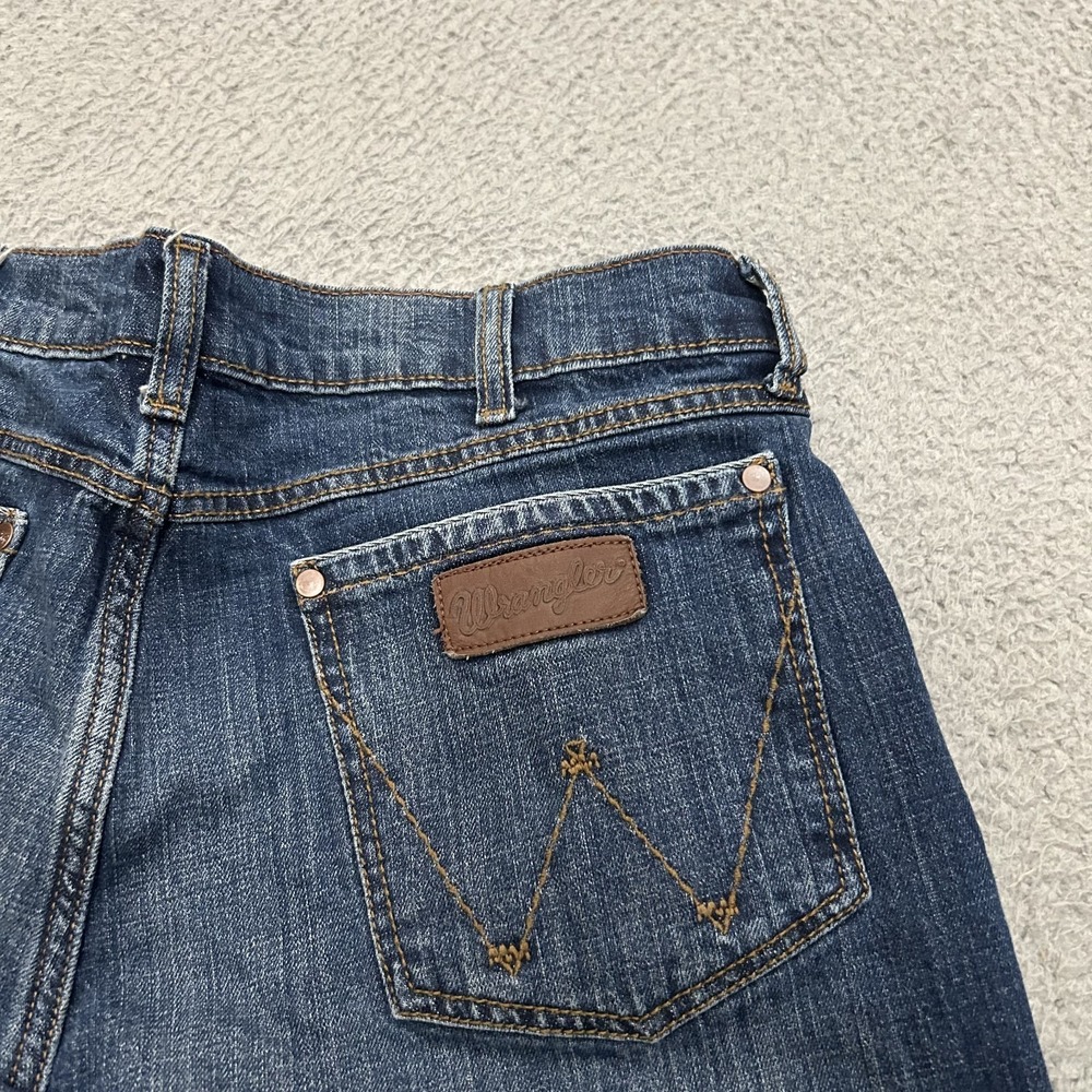 Wrangler Jeans Mens 36x30 Blue Denim Retro Relaxed Bootcut Medium Wash Cowboy